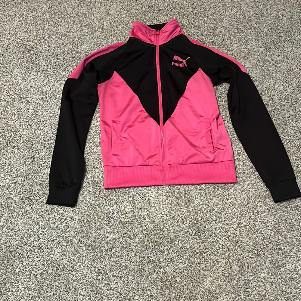 Pink,black full zip track jacket